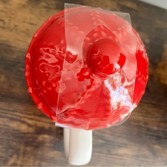 Rae Dunn | Snow Day Mug Set  with Toque Top in Red & White NEW - Picture 3 of 7